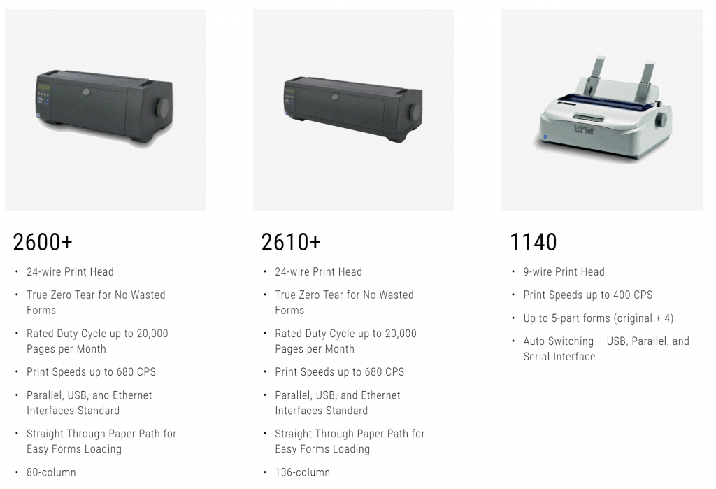 Tally DASCOM dot matrix printers