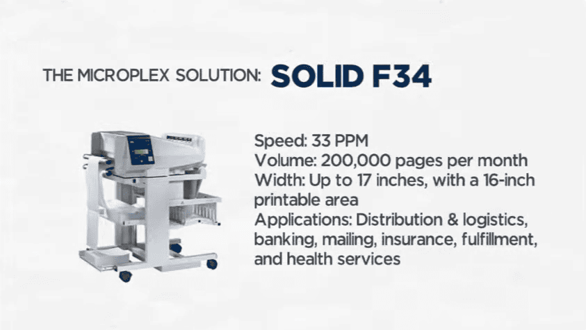 Microplex F34 continuous-form laser output